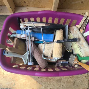 Painting Supplies With Storage Basket