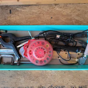 Assorted Workbench Tool Lot - Vintage Screwdriver Bit Organizer, Clamps, Hand Tools