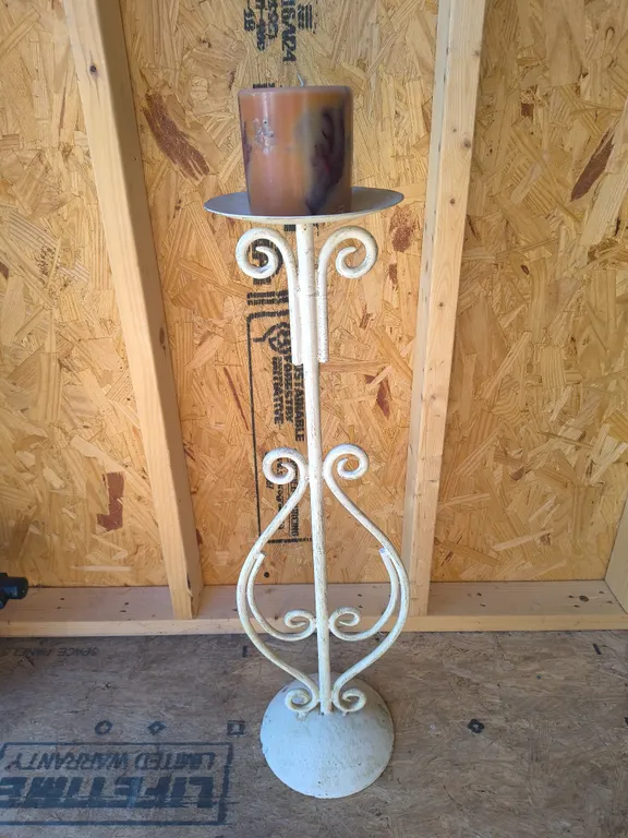 Wrought Iron Pillar Candle Stand