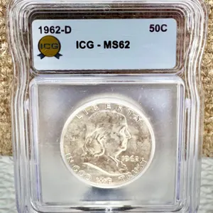 1962-D Franklin Half Dollar ICG MS62