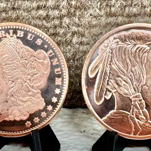 Fine Copper 1 Oz Rounds, Morgan & Buffalo