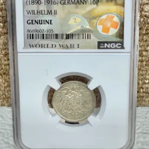 Germany 10 Pfennig Wilhelm II NGC