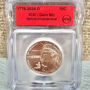 1776-2026-D ICG Gem BU Half Dollar Coin