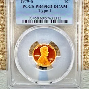 1979-S Lincoln Cent PCGS PR69RD DCAM Type 1