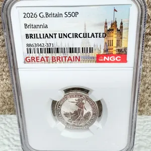 2026 GB 50 Pence Britannia BU NGC .999 Silver