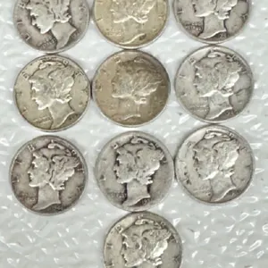 10 Mercury Silver Dimes