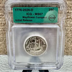 2026-D Mayflower Compact Quarter MS67 ICG