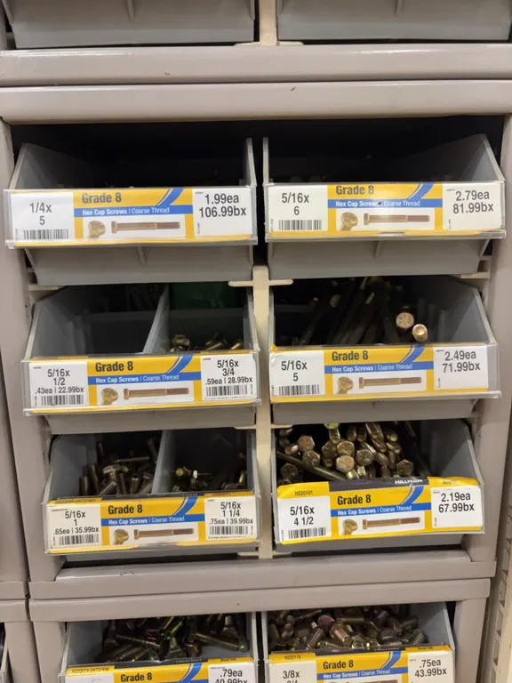 bolt bin with bolts