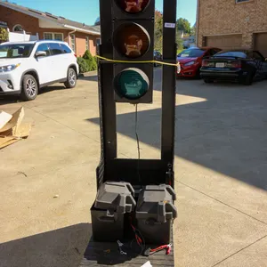 Bluetooth-Controlled Full-Size Traffic Light on Rolling Cart