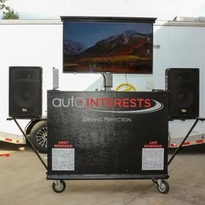 AutoInterests Mobile Classroom & AV Cart w/ Powered TV Lift