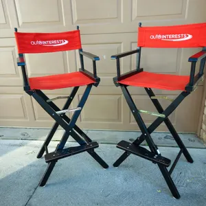 Lot of 2: Red AutoInterests Director Chairs
