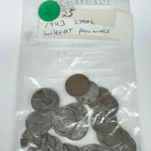 1943 Steel Wheat Pennies