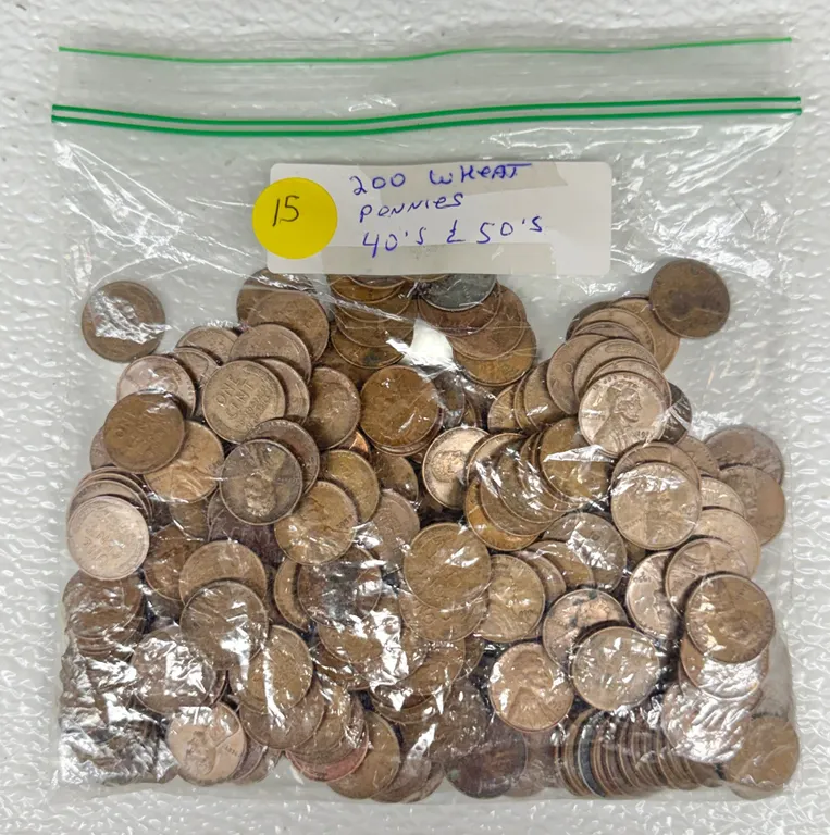 200 Wheat Pennies 1940s-1950s
