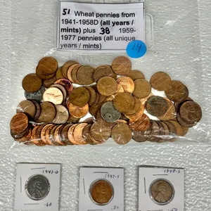Wheat Pennies 1941–1958D Plus 1959–1977 Set