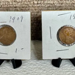 2 Lincoln Wheat Cents, 1909