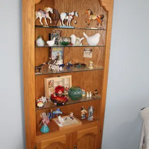 Oak Corner Curio Cabinet