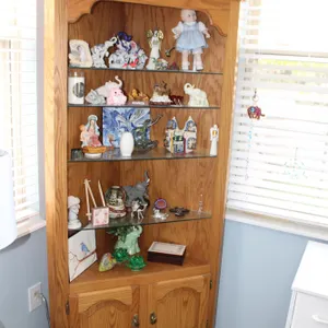 Oak Corner Curio Cabinet