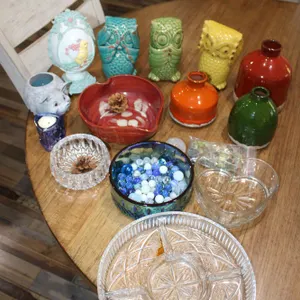 Owls, Pottery & Glassware