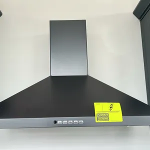 GE JVW5301FJ1DS convertible wall-mount range hood. Features push-button controls, cooktop lighting, and chimney extension. 30"W. S/N: AV8080085. Elect