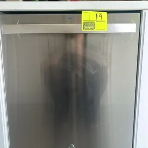 GE GDT550PYR6FS built-in dishwasher. Features stainless steel finish, Dry Boost technology, sanitize cycle, upper and lower dishracks, and silverware 