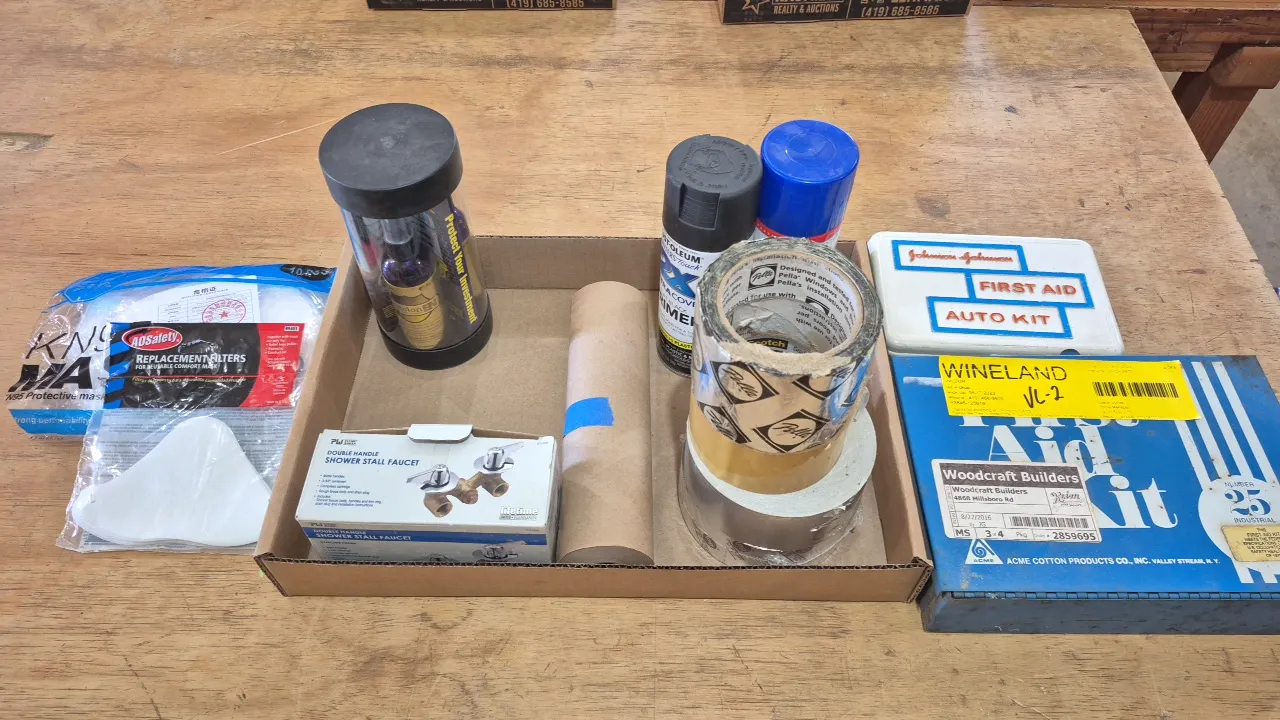 FIRST AID KITS, WINDOW TAPE, AND MORE