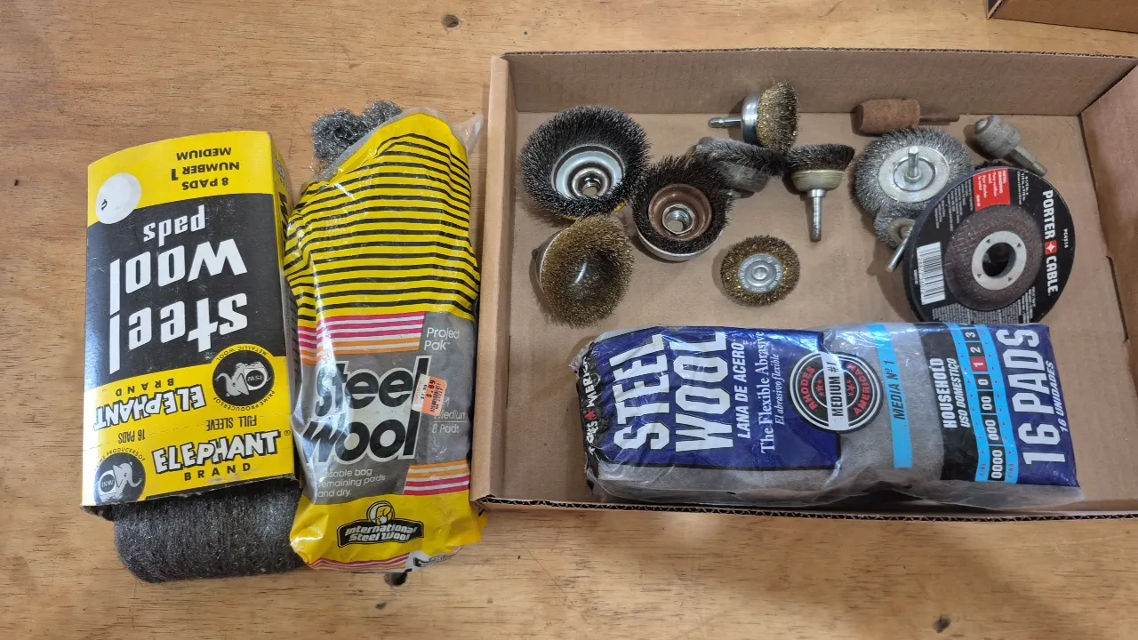 STEEL WOOL AND WIRE WHEELS