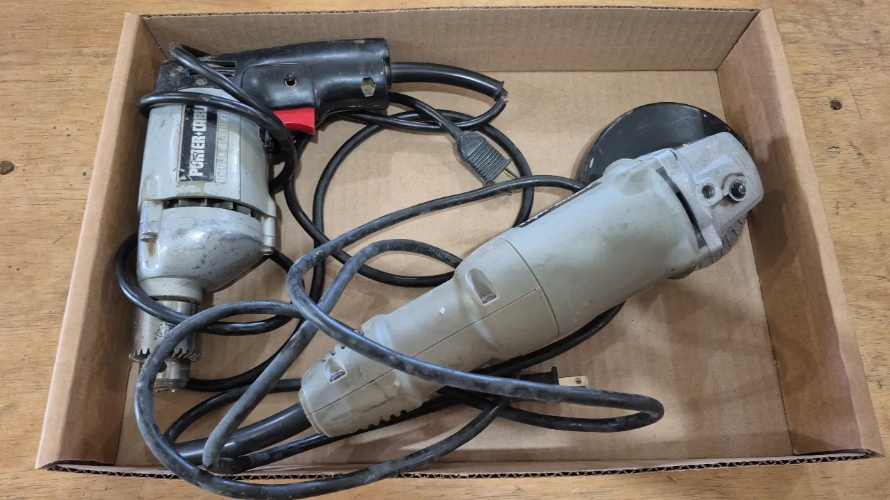 ANGLE GRINDER AND DRILL