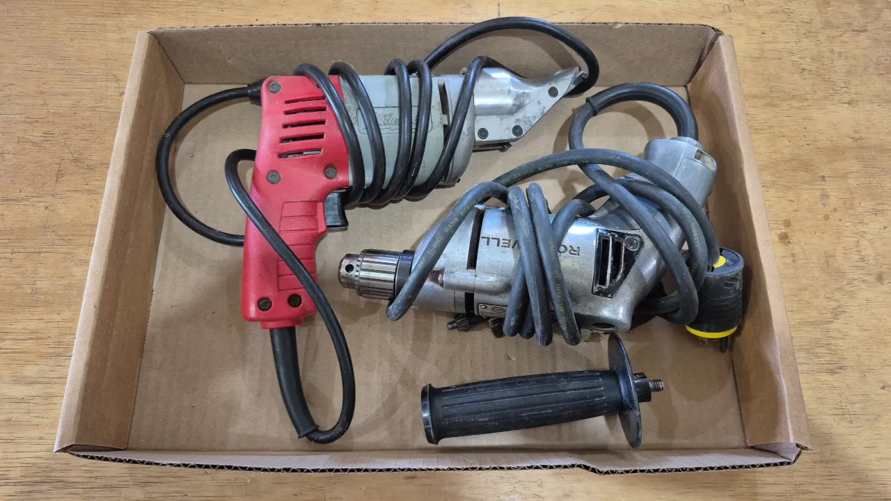 TWO CORDED DRILLS