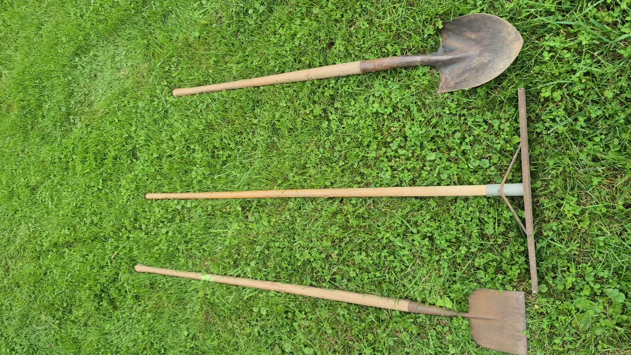 SHOVEL, COME-A-LONG, AND SCRAPER
