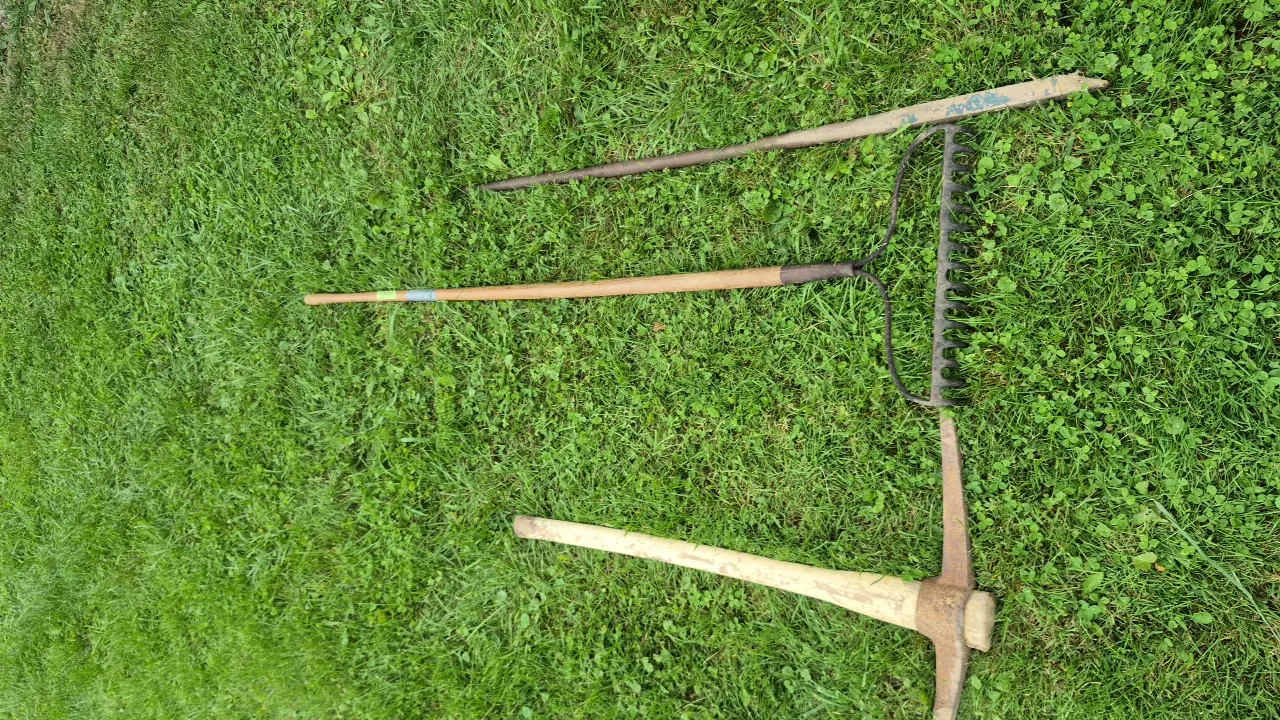 PICKAXE, RAKE, AND DIGGING IRON