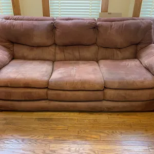 Suede Maroon 3-Seated Sofa