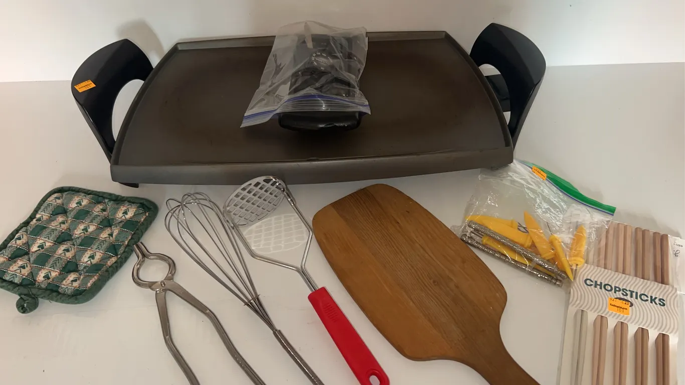 Electric Griddle, Assorted Kitchenware