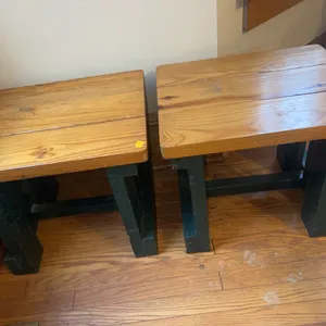 Set of (2) Wooden Side Tables