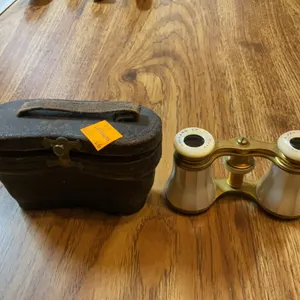 Antique French Brass Mother of Pearl Opera Glasses