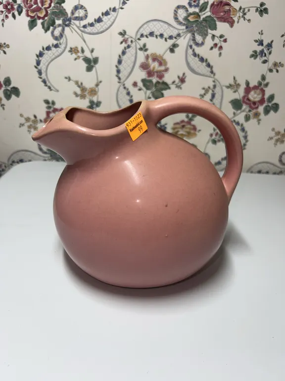Pink Pottery Pitcher