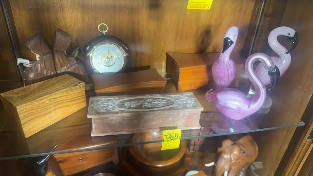 MOHOGANY TRINKET BOX SIGNED BRENDA STEIN