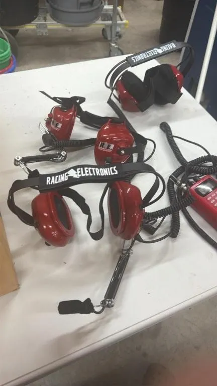 Racing Electronics Headsets and Radio Lot