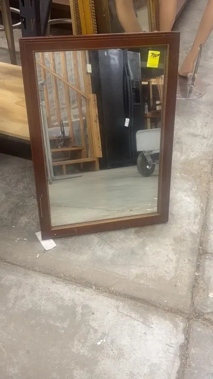 MIRROR WITH WOOD FRAME