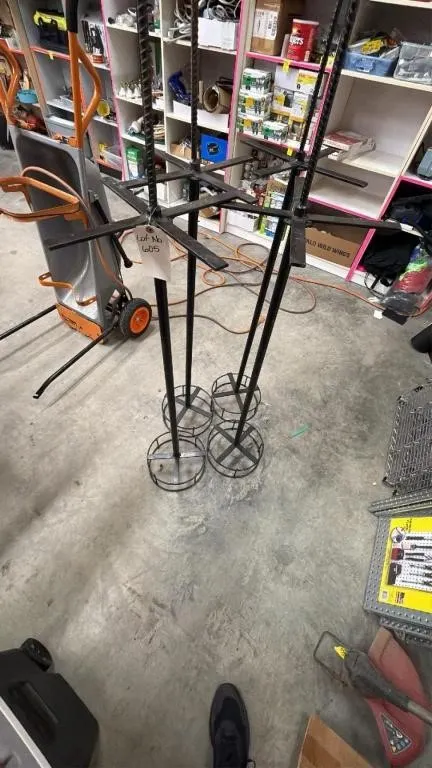 Set of Four Vertical Metal Spool Dispensers