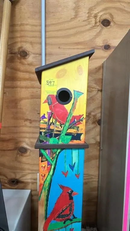 Tall Decorative Wooden Birdhouse