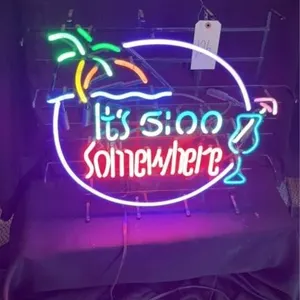 Neon Sign 5 O CLOCK SOMEWHERE