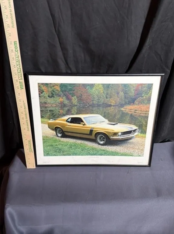 Framed 1970 Ford Mustang Boss 302 Print
