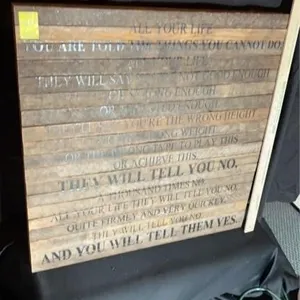 TOBACCO BARN WOODEN MOTIVATIIONAL PIECE