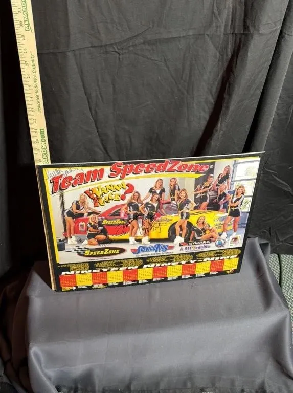 1999 Team SpeedZone Promotional Poster SIGNED