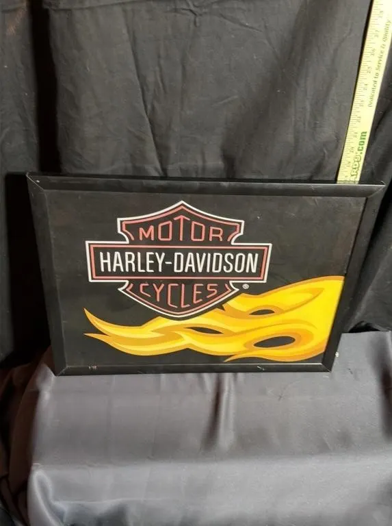 Harley-Davidson Flaming Logo Wall Sign
