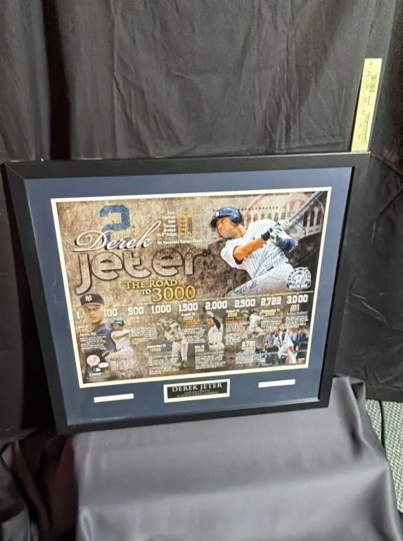 Derek Jeter The Road to 3000 Framed Display