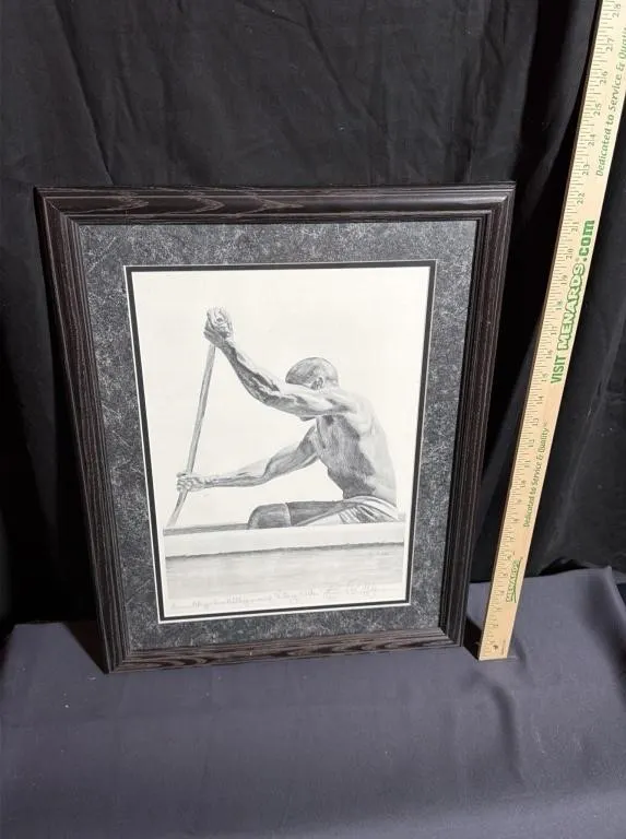 B & W PRINT PULLING WATER