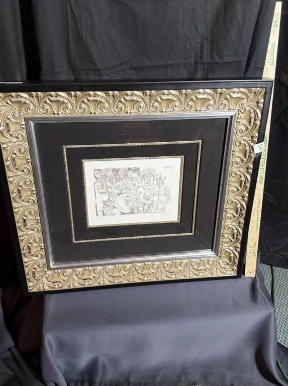 Framed Limited Edition Picasso Style Line Art
