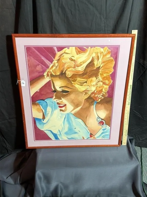 Marilyn Monroe Glamour Watercolor Print