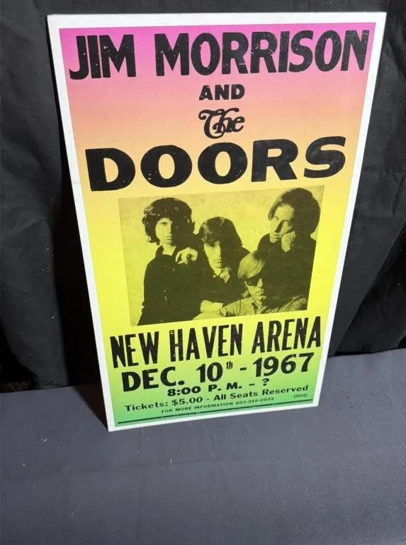 The Doors New Haven Arena 1967 Concert Poster